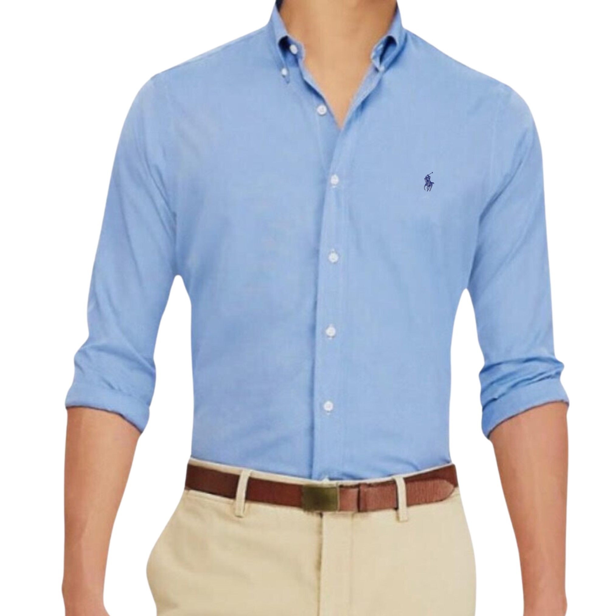 Polo Long Sleeve Shirt Light Blue BrandsGlobal